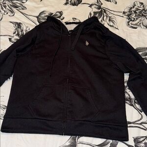 U.S. Polo Assn. Black and Gray Fleece-Lined Jacket